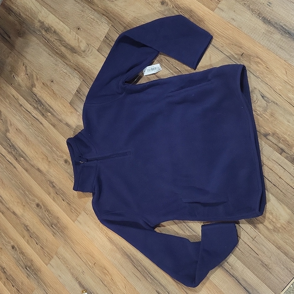 AMAZON ESSENTIALS Blue Polar Fleece Quarter Zip Pullover Jacket